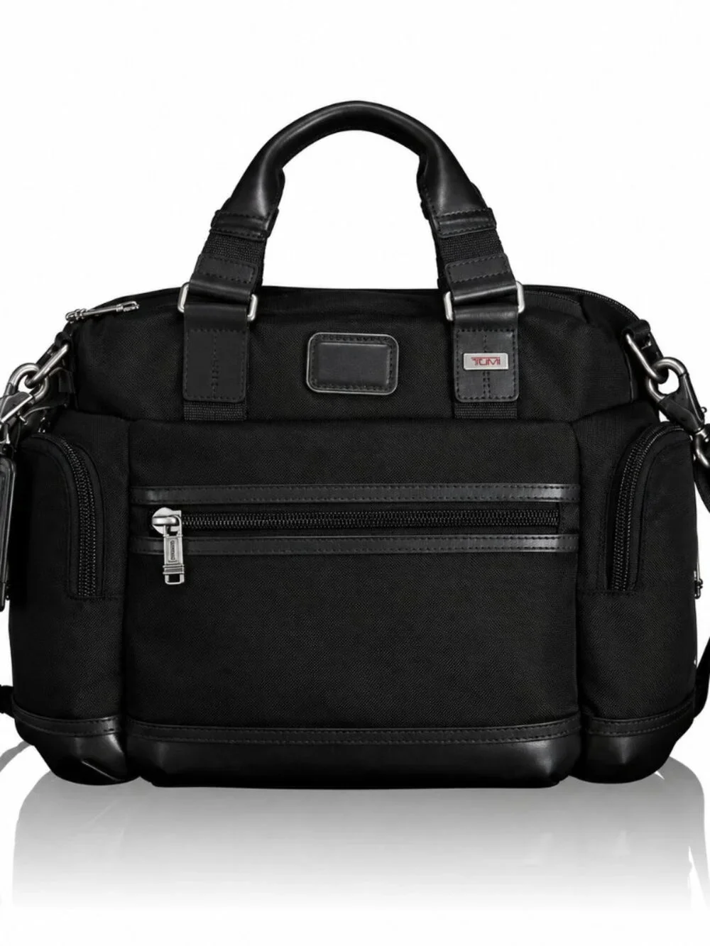TUMI Black Ballistic Nylon Business Briefcase Laptop Bag Shoulder Strap